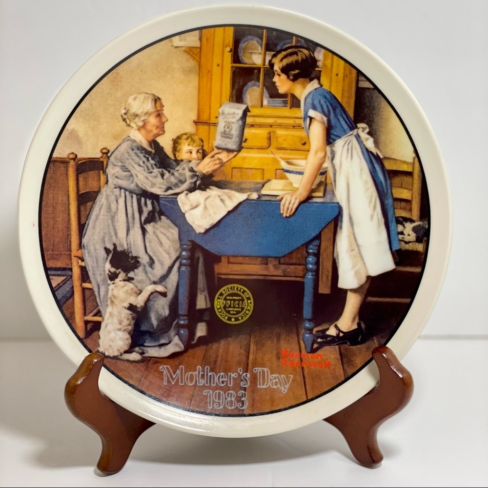 Vintage 1986 Collectors Plate “A Mother’s Welcome” Signed by “Norman Rockwell